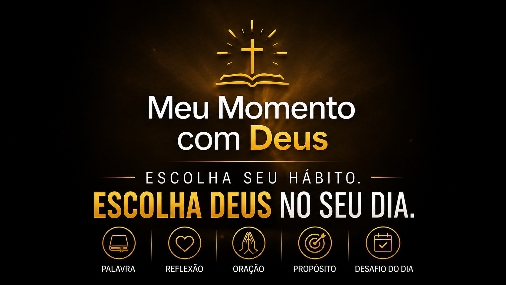 Tela do app Deus no Meu Dia com devocional do dia, versículo e diário de oração