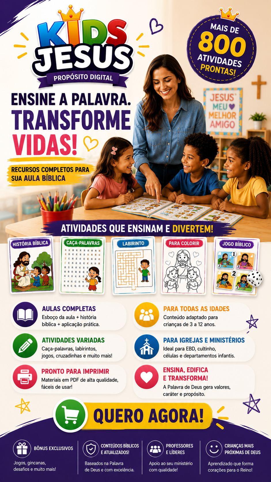 Imagem de Kit Infantil Jesus Kids